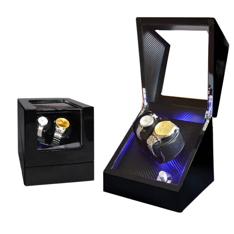Watch Display Box - กล่องนาฬิกาผู้ชายพรีเมียม พร้อมขาตั้งจัดแสดงและกล่องเก็บเครื่องประดับไม้ยางพารา