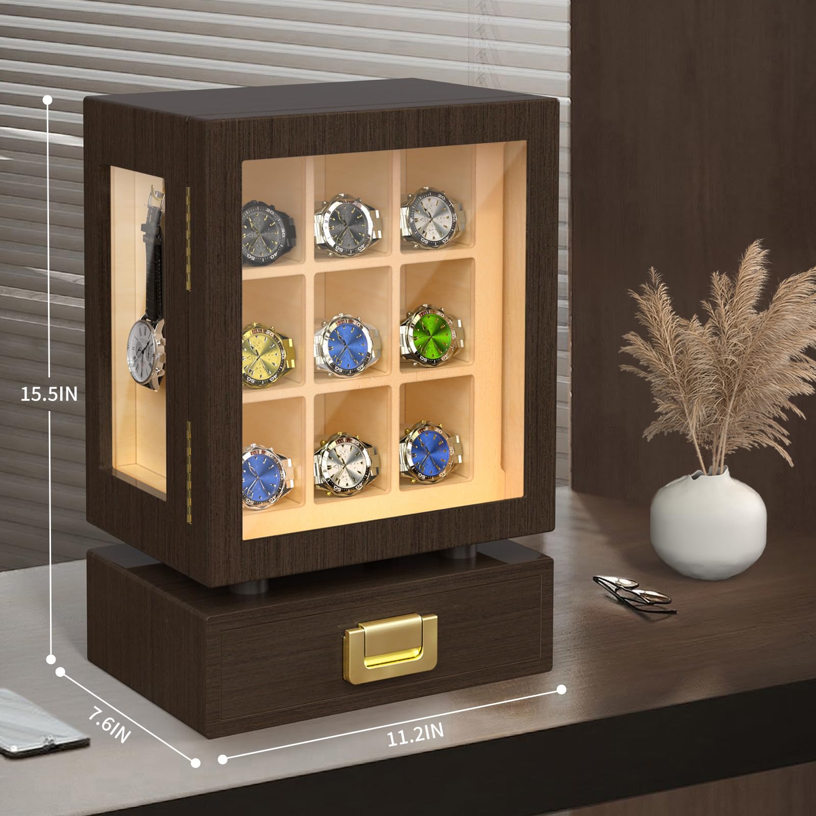 กล่องเก็บนาฬิกาไม้ทรงสี่เหลี่ย - Watch Display Box บทวิจารณ์และราคา