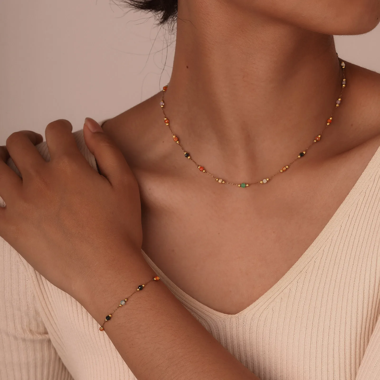 สร้อยข้อเท้าประดับลูกปัดหินธรร - Jc Jewelry & Watches Photos บทวิจารณ์และราคา